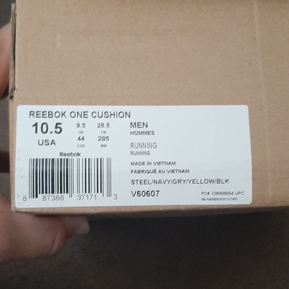 Reebok Men’s One Cushion Steelnavygryyello size 10.5 - Picture 10 of 10